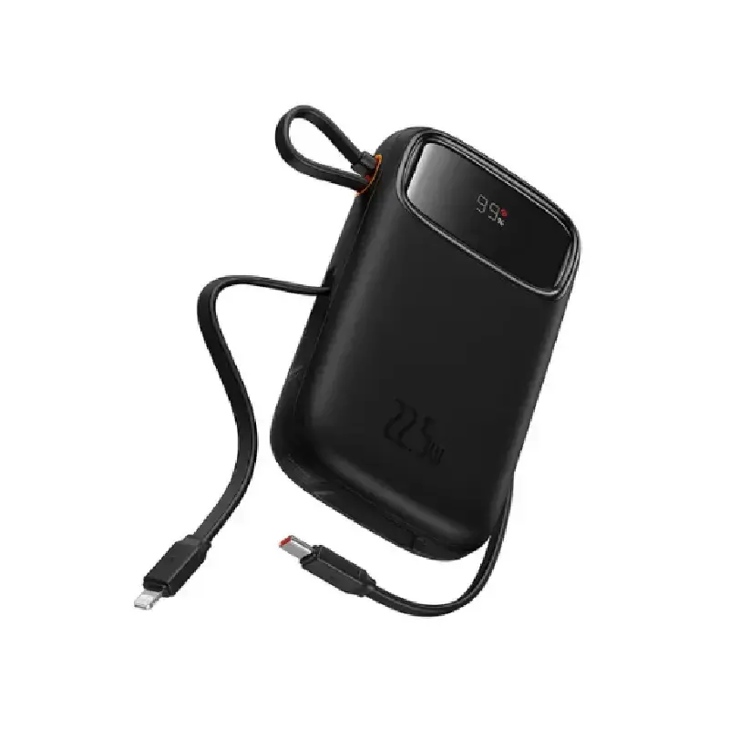 طراحی پاوربانک باسئوس  Qpow2 DualCable Digital Display